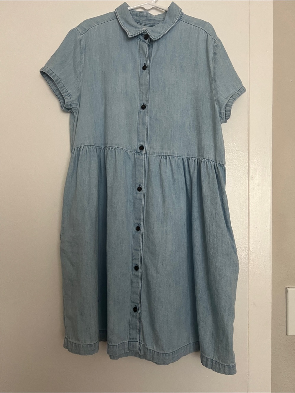 Ralph Lauren Polo Girls’ Size 10 Navy Blue Floral Button Front Dress